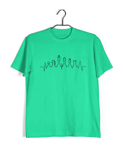 Chess Chess Is Life Waveform Sports Casual Graphic Printed T-Shirt for Men